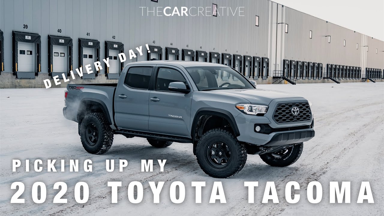 TAKING DELIVERY of my 2020 TACOMA! Cement Grey, 3 Inch Lift, Fuel Rims ...
