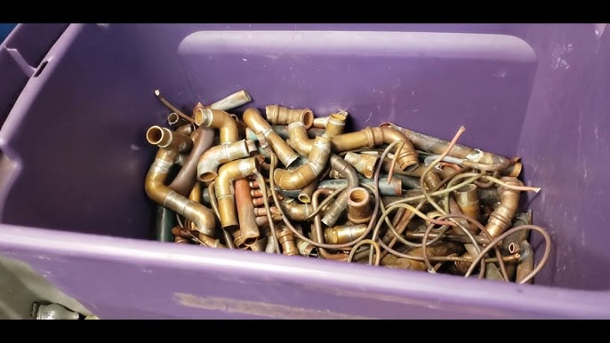 How to Scrap & Separate mixed BRASS & COPPER metal plumber's pipe