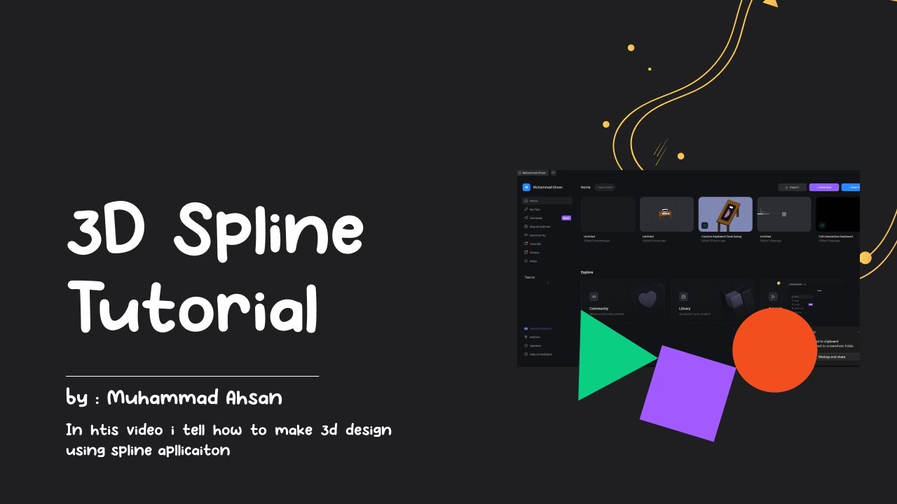 IT Tutorial How To Make 3D Desk Setup In Spline | Ahsan - YouTube