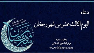 دعاء اليوم الثالث عشر من شهر رمضان بصوت السيد امير الحسيني