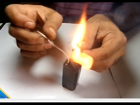 How To Make Fire With Battery And Match