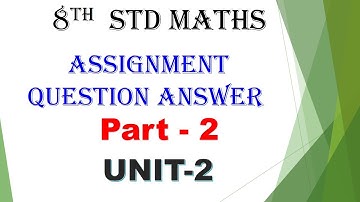 8th std maths | Assignment Answers | unit 2 | measurement | samacheer