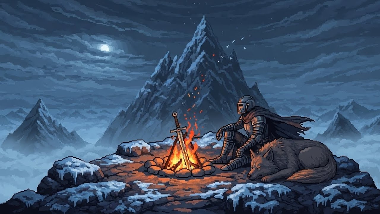 Set Down Your Sword, Warrior… The Moon Will Keep Watch (5 hours of ambient music with fire sounds)