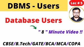 database users | database user in dbms | database user type | what are types of user in database