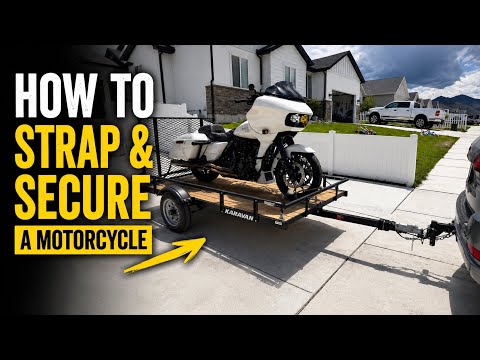 The basics: strapping and securing your motorcycle on a trailer. #motorcycle #trailer #transport #HD