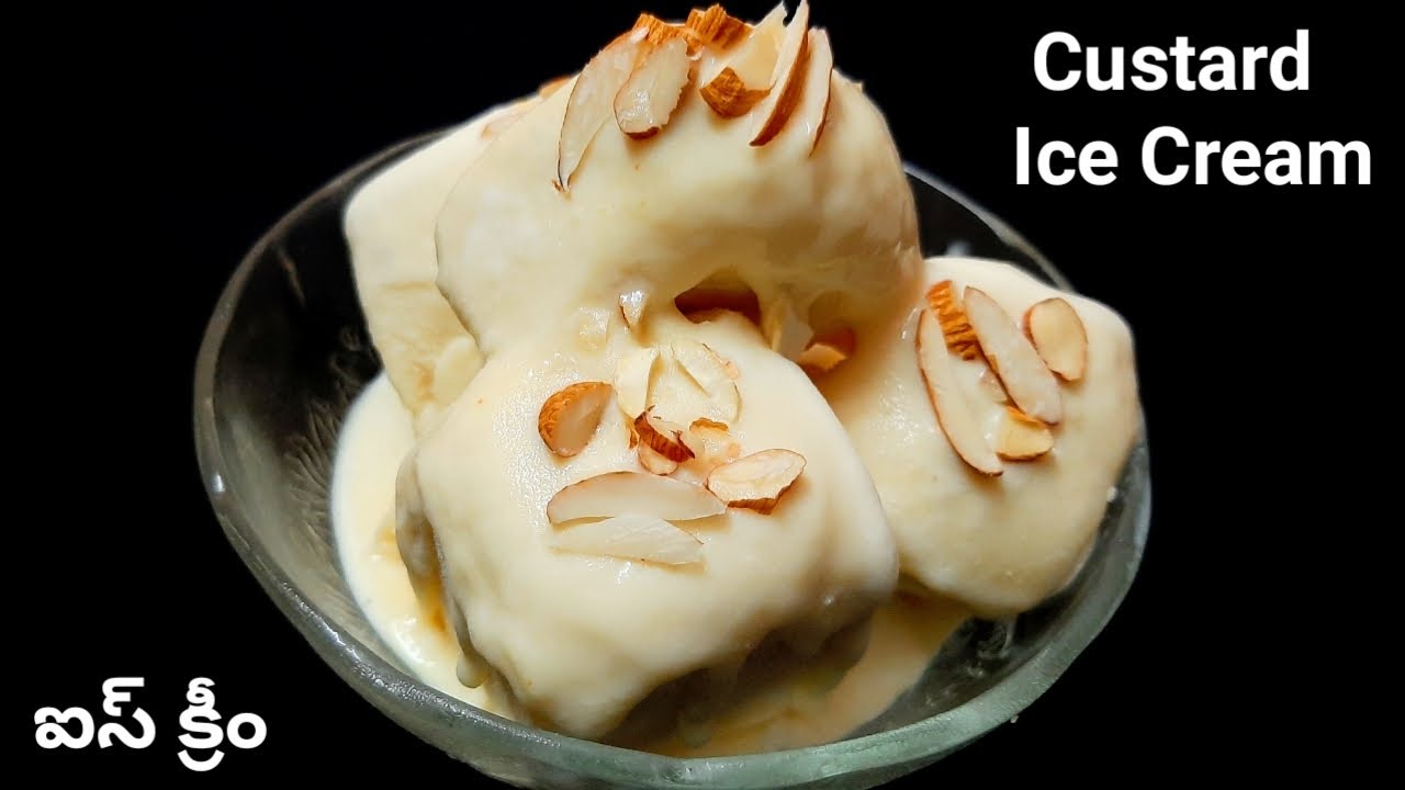 Custard Ice Cream In Telugu ఇంట్లో ఉండే వాటితోనే ఐస్ క్రీం తయారీ