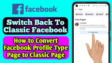 Switch back to classic facebook | How to convert facebook profile type page to classic page