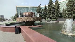 Запуск "поющего" фонтана в Новокузнецке, в честь 9 мая