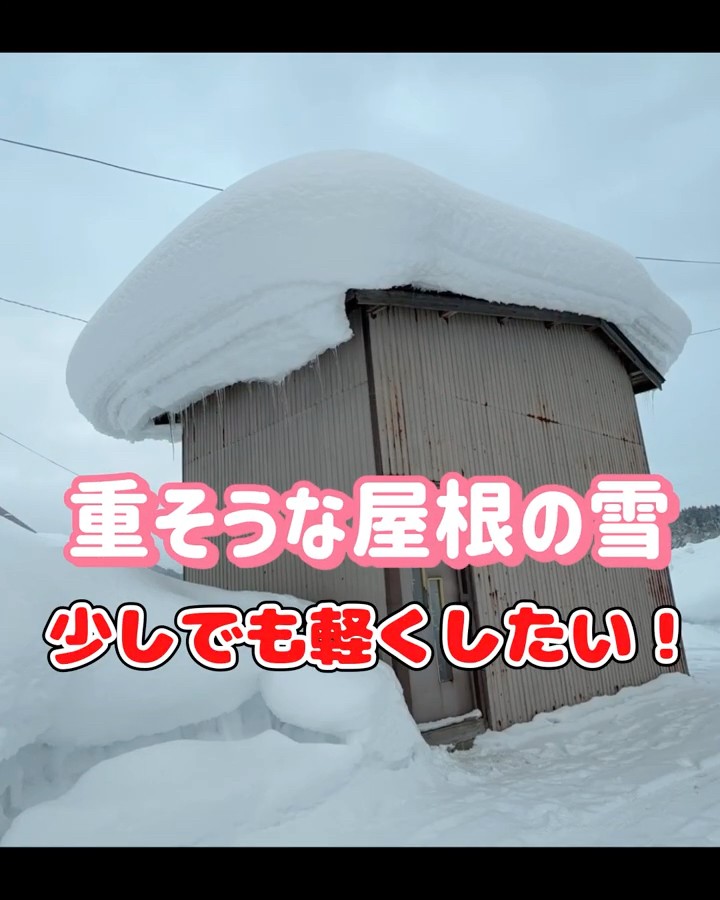 小屋の屋根の雪をかき落としてみた：2026年1月 - YouTube