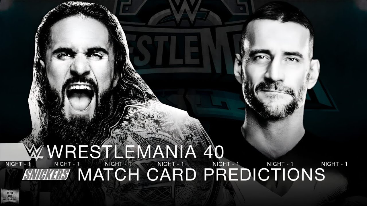 WWE Wrestlemania 40 Match Card By TheOlderDog V1 by WWETheOlderDog