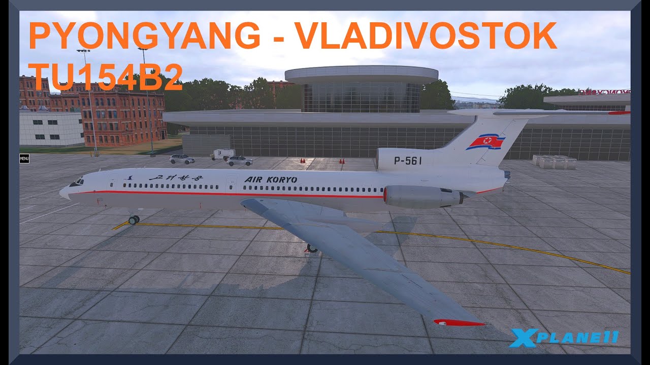 Pyongyang (ZKPY) to Vladivostok (UHWW) | Tupolev 154 B2 | X-Plane 11