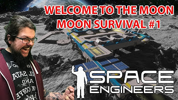 WELCOME TO THE MOON!!! | Space Engineers Moonbase Survival #1