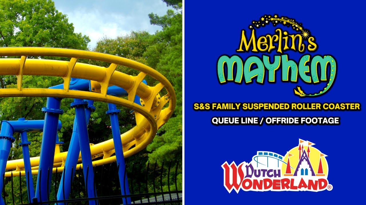 Merlin's Mayhem at Dutch Wonderland Queue Line/Offride Footage - YouTube