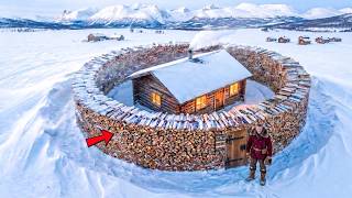 He Stacked Firewood Around His Cabin Like a Timber Fort — Then the 5 Day Blizzard Hit