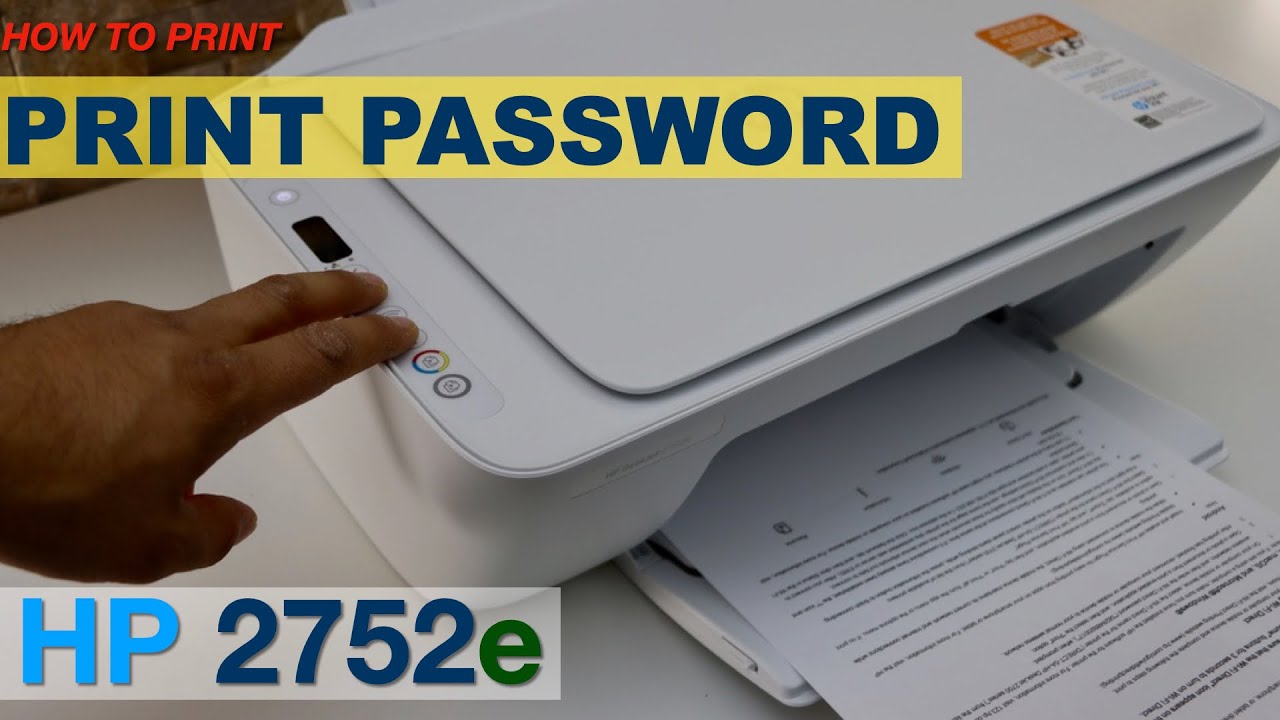 How To Print Wireless Password of HP DeskJet 2752e Printer? YouTube
