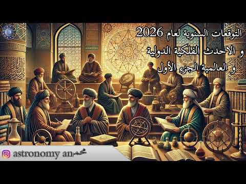 التوقعات السنوية لعام 2026 والاحدث الفلكية الدولية والعالمية الجزء الأول