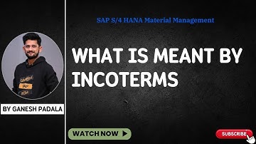 What is meant by incoterms  #Ganeshpadala