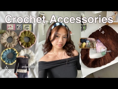Seeing how many summer accessories I can crochet before summer ends °❀⋆.ೃ࿔*:・