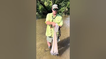 Throwing a 5ft cast net.