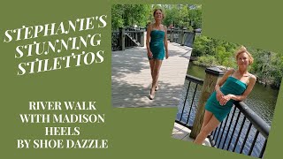 JOIN ME FOR A RIVER WALK AS I REVIEW THIS FLORAL PAIR OF MADISON OPEN-TOED SANDALS WITH HOSIERY