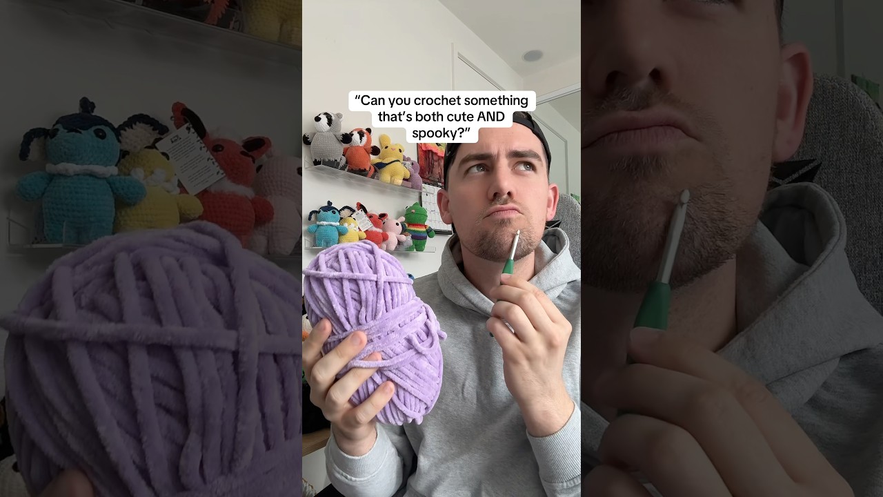 Is this crochet plushie both cute and spooky? 💜