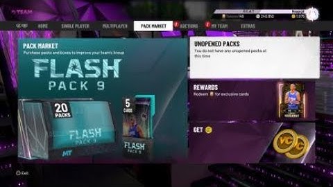 NBA 2K20 Myteam Flash Pack 7/8/9 Locker Code 4