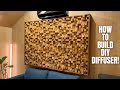 How To Build A HUGE Acoustic Sound Diffuser! DIY PRO!