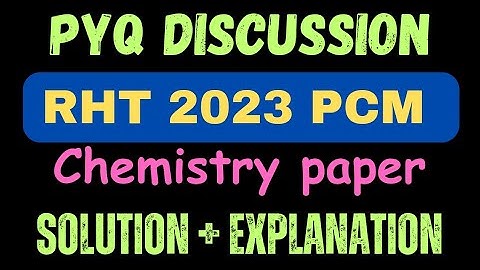 RHT 2023 || RHT PYQ ||SSB TGT PCM || SSB TGT CBZ || RHT PCM || RHT CBZ ||CKS Care chemistry