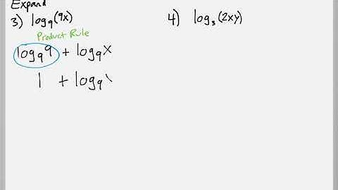 Math 119 : 10.4 #3, #4 (Intermediate Algebra Tutorial : Properties Of Logarithms)