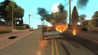 CHILL RIDE BOXER CARL JOHNSON CAR CRASHES EXPLOSION (SLOW MOTION)