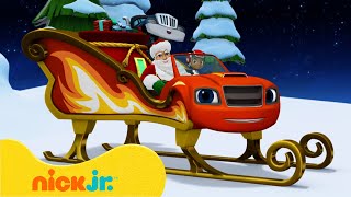 Blaze y Los Monster Machines | ¡Blaze y AJ conocen a Santa Claus!  | Nick Jr. en Español