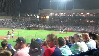 Akron Rubber Ducks team meeting on the pictures mound (27 of 29 July 23, 2022)