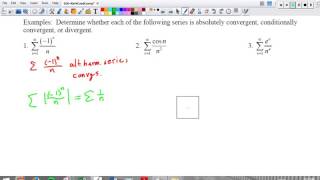 8-6: Absolute v. Conditional Convergence