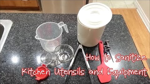 How to Sanitize Kitchen Utensils and Equipment