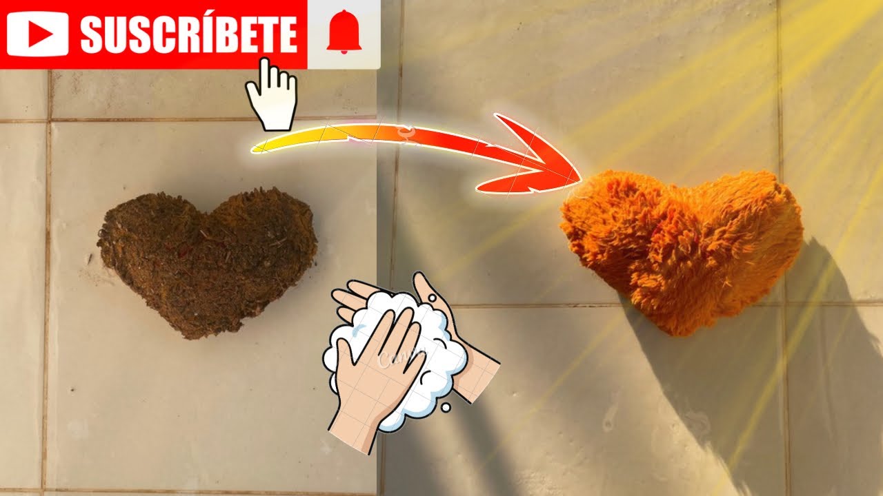 Cleaning the dirtiest heart doll , Cleaning videos | Satisfying ASMR Sound, Carpetcleaning  🥲😅