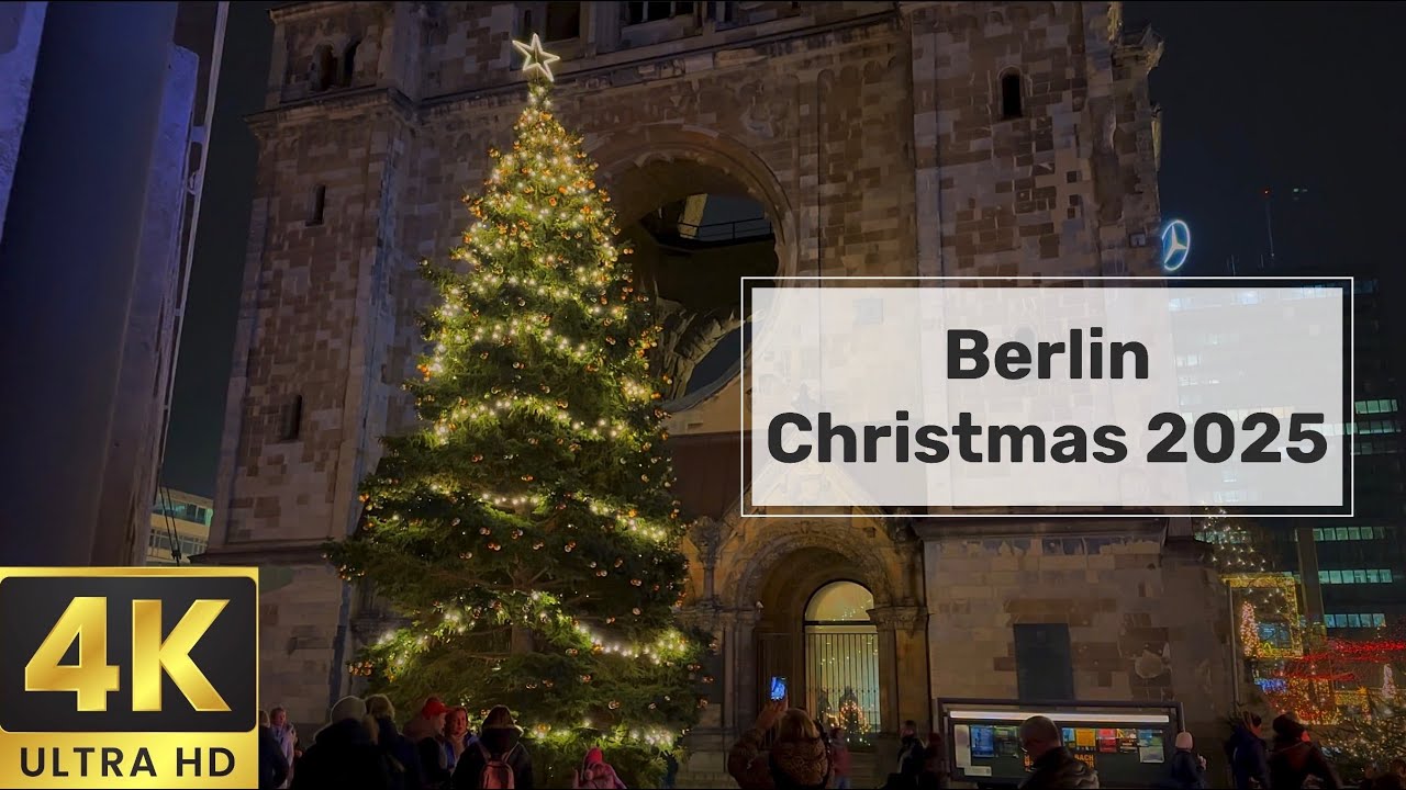 Berlin Christmas Walk 4K | Street Vibes & Night Atmosphere | No Talking POV