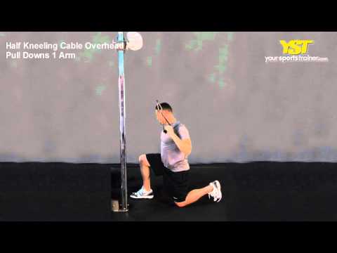 Half Kneeling Cable Overhead Pull Downs 1 Arm