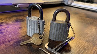 [021] Two Antique Eagle Locks - Strange Birds 1873 Antique Eagle Desk Lock