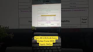 Navy 10+2 B.Tech Entry Online Form 2026 Apply Online #newsarkariupdates #navy #onlineapply2026