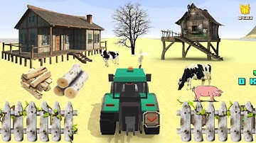 Blocky Farm & Racing 2018 - We built two wooden houses in the new farm Android / Ios