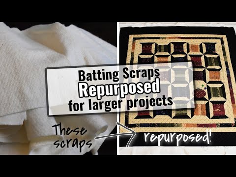 Repurposing Batting Scraps | How to reuse small strips of batting for larger quilt projects