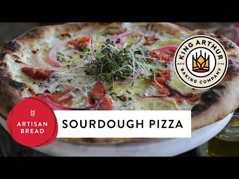 New York style sourdough pizza, from the video