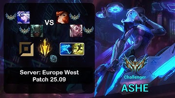 Ashe ADC + Pyke vs Miss Fortune + Rakan - EUW Challenger - Patch 25.09