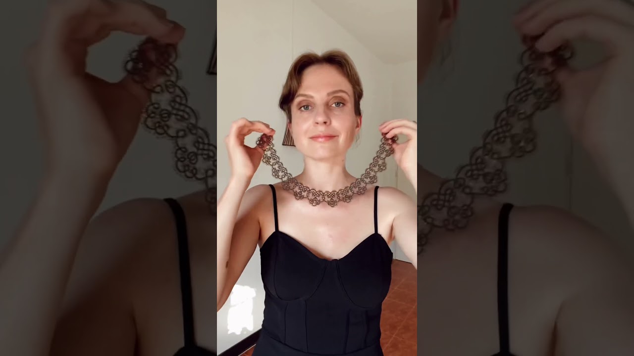 Necklace “Love” handmade tatting lace 🌹🤎 