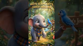 Motu Elephant Good Lesson | Cute Elephant Story for Kids | Moral Cartoon Story 🐘✨ #shorts #viral