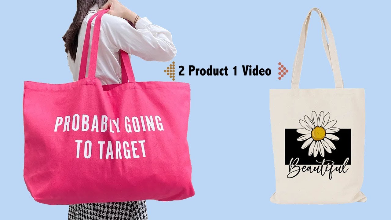 Canvas flower monogram small gift tote bag plus logo,  Bag Large Organic Grocery Tote Shopping Bags