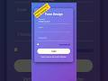 Minimal Glass Login width Page Design UI html & JavaScript 🔥#Frontend#shorts#NodeJS#FYP#ad