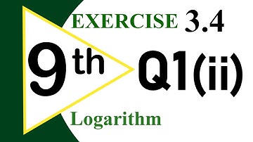 02-Exercise 3.4 Q1(ii) Class 9 Mathematics Logarithms