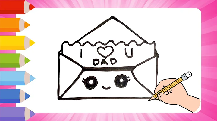 How to Draw a Cute I Love You 'DAD' Card for DAD|Cute Easy Drawing For Kids 