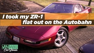 A redneck on the Autobahn! ZR1 flat out against a Porsche